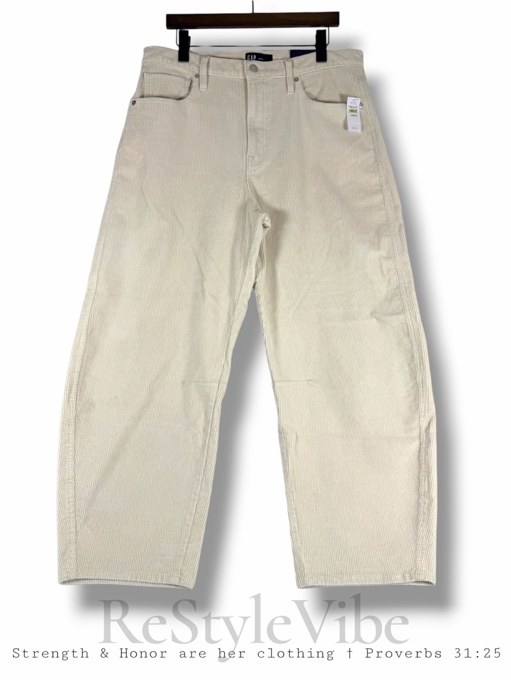 GAP Women’s Size 14/32 Pants Corduroy Barrel Relaxed Fit NWT High Rise Stretch
